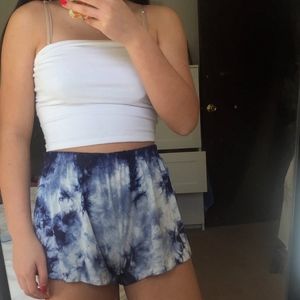 American Eagle blue tie dye flowy shorts